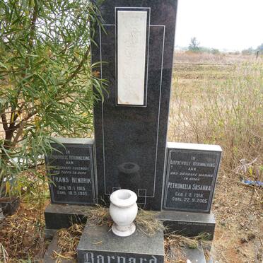 BARNARD Frans Hendrik 1915-1985 & Petronella Susanna 1916-2005
