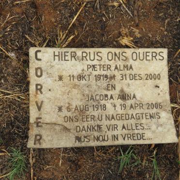 CORVER Pieter Alma 1919-2000 & Jacoba Anna 1918-2006