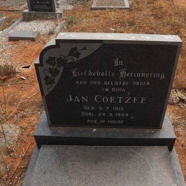 COETZEE Jan 1912-1984