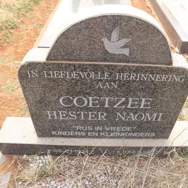 COETZEE Hester Naomi 1924-20?2