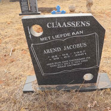 CLAASSENS Arend Jacobus 1957-2001