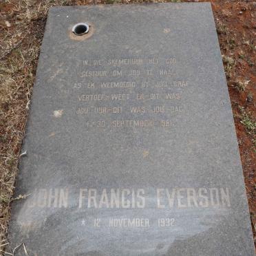 EVERSON John Francis 1932-1981