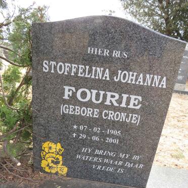 FOURIE Stoffelina Johanna nee CRONJE 1905-2001
