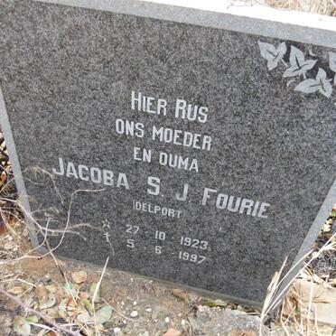 FOURIE Jacoba S.J. nee DELPORT 1923-1997