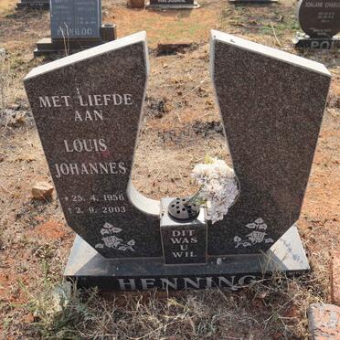 HENNING Louis Johannes 1956-2003