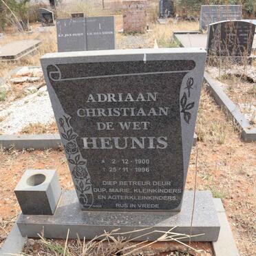HEUNIS Adriaan Christiaan de Wet 1900-1996