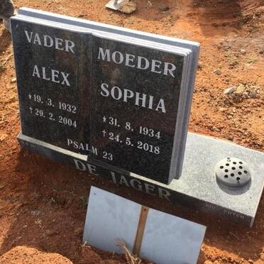 JAGER Alex, de 1932-2004 &amp; Sophia 1934-2018