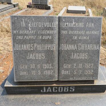 JACOBS Johannes Philippus 1905-1982 & Johanna Catharina 1923-1992