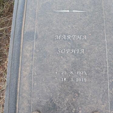 KOTZE Martha Sophia 1925-2019