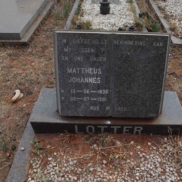 LOTTER Mattheus Johannes 1936-1981