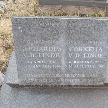 LINDE Gerhardus, van der 1916-1996 & Cornelia 1923-1997