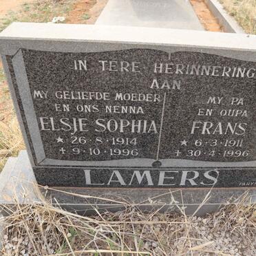 LAMERS Frans 1911-1996 & Elsje Sophia 1914-1996