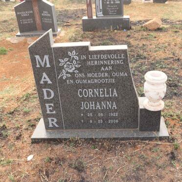MADER Cornelia Johanna 1922-2006