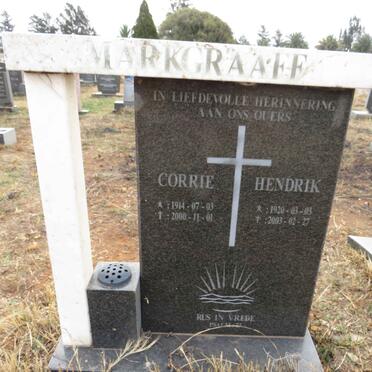 MARKGRAAFF Hendrik 1920-2003 & Corrie 1914-2000