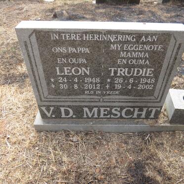 MESCHT Leon, v.d.1948-2012 & Trudie 1948-2002