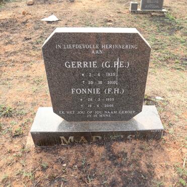 MARAIS G.P.E. 1935-2010 & F.H. 1935-2006