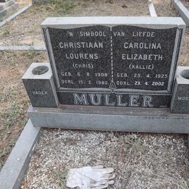 MULLER Christiaan Lourens 1908-1982 & Carolina Elizabeth 1925-2002