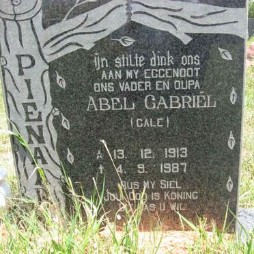 PIENAAR Abel Gabriël 1913-1987