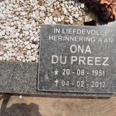 PREEZ Ona, du 1951-2012