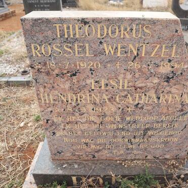POTGIETER Theodorus Rossel Wentzel 1920-1994 & Elsie Hendrina Catharina 1923-