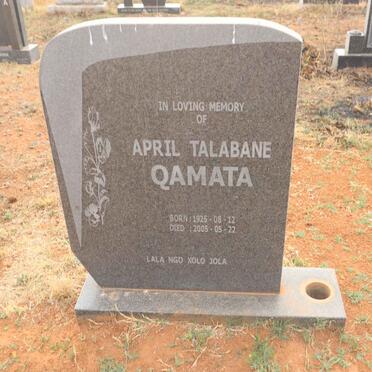 QAMATA April Talabane 1925-2005