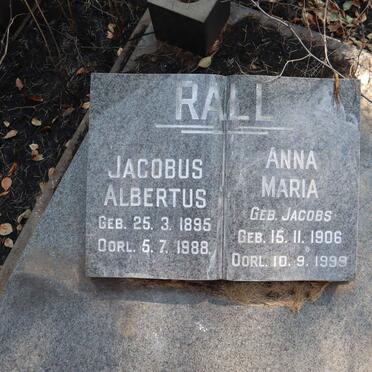 RALL Jacobus Albertus 1895-1988 & Anna Maria JACOBS 1906-1999