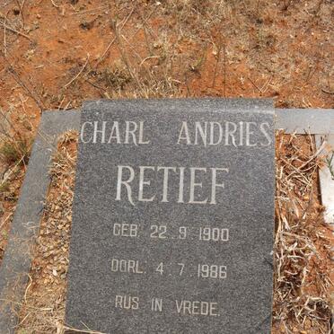 RETIEF Charl Andries 1900-1986