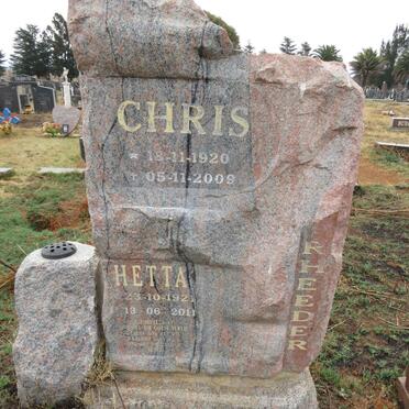 RHEEDER Chris 1920-2009 & Hetta 1921-2011