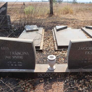 ROSSOUW Jacob Eksteen 1885-1982 & Maria Francina SMITH 1894-1988