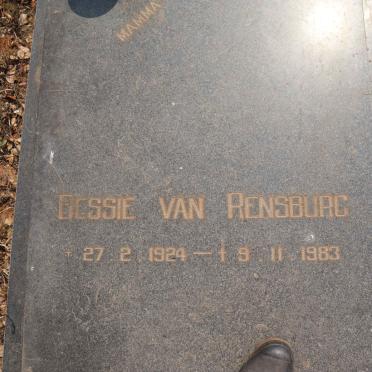 RENSBURG Bessie, van 1924-1983