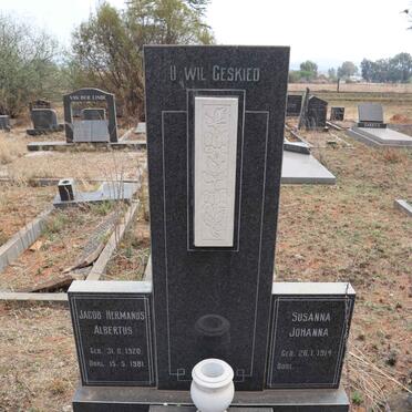 STEENBERG Jacob Hermanus Albertus 1920-1981 & Susanna Johanna 1914-