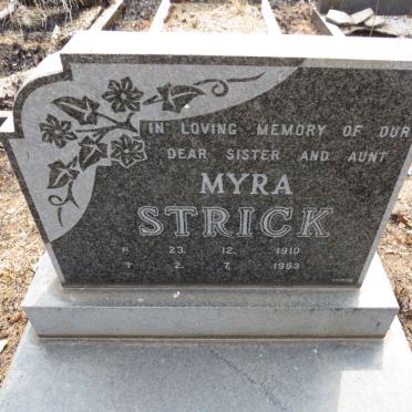 STRICK Myra 1910-1983