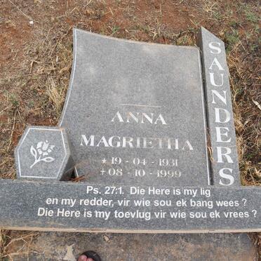SAUNDERS Anna Magrietha 1931-1999