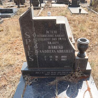 SPIES Barend Andreas Abraham 1909-1983