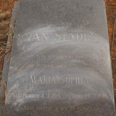 STADEN Maria Sophia, van 1914-1984