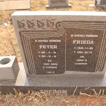THERON Peter 1930-1999 & Frieda 1934-2003