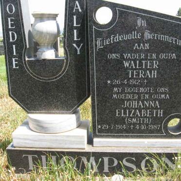 THOMPSON Walter Terah 1912- &amp; Johanna Elizabeth SMITH 1914-1987