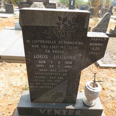 VENTER Louis Lourens 1958-1982