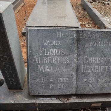 VISSER Floris Albertus Malan 1902-1984 & Christina Henrietta 1906-1986