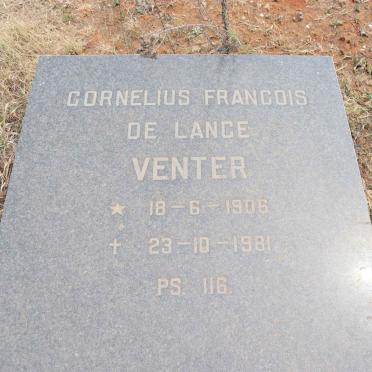 VENTER Cornelius Francois de Lange 1906-1981
