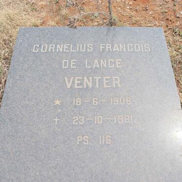 VENTER Cornelius Francois de Lange 1906-1981