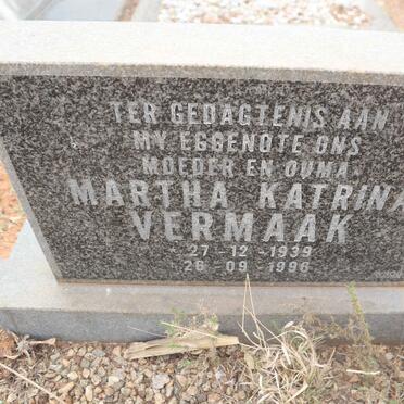 VERMAAK Martha Katrina 1939-1996
