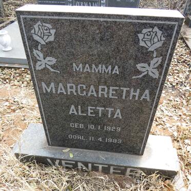 VENTER Margaretha Aletta 1929-1983