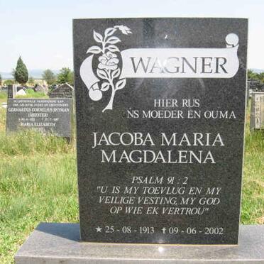WAGNER  Jacoba Maria Magdalena 1913-2002