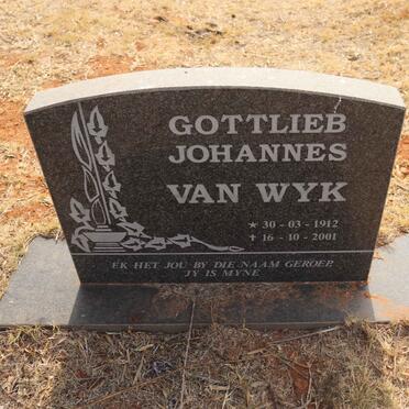 WYK Gottlieb Johannes, van 1912-2001