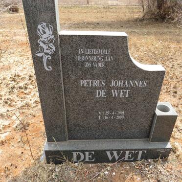 WET Petrus Johannes, de 1901-2000