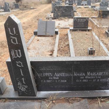 WALT Philippus Arnoldus, v.d. 1907-1984 & Maria Margaretha 1903-1995
