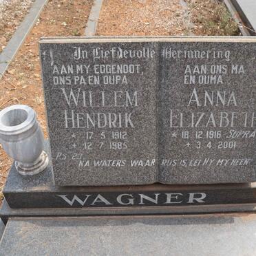 WAGNER Willem Hendrik 1912-1985 & Anna Elizabeth SUPRA 1916-2001