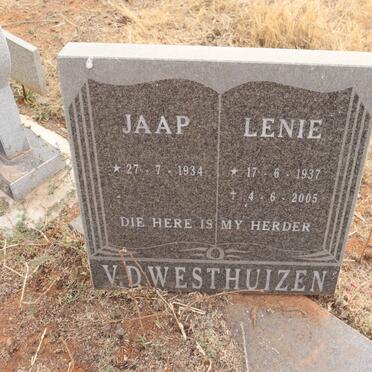 WESTHUIZEN Jaap, v.d. 1934- & Lenie 1937-2005