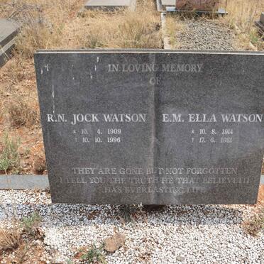 WATSON R.N. 1909-1996 & E.M. 1914-1981